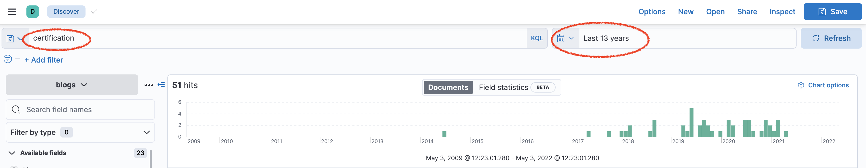 "Query bar"